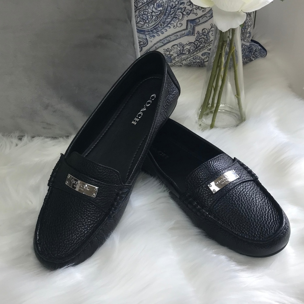 NIB Coach Fredrica Black Loafer Flat Moccasins 10M